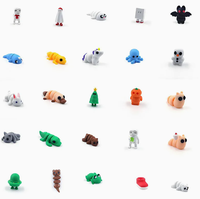 Service d'impression 3D personnalisable, jouets de poche pour animaux mignons imprimés en 3D, objets de collection amusants pour enfants, longueur 3-5 cm