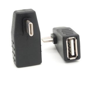 <b>Usb</b> C To <b>Usb</b> 2.0 <b>Adapter</b> Male To Female Right Angle For Mobile Phone Data Transfer And Charging - Product Image 1