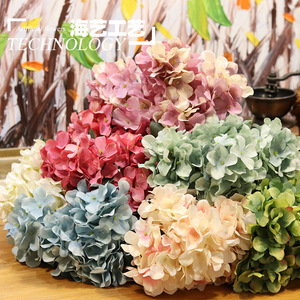 Ramo de Hortensias Artificiales Haiyi, Color Verde Lago, Flor de Seda para Decoración de Bodas, 6 Ramas, 8 Colores, Estilo Retro - Product Image 4