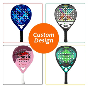 <span class=keywords><strong>Raquette</strong></span> de paddle-tennis en fibre de carbone diamantée, design personnalisé professionnel Qingyu Sport, avec filet en polyester et logo personnalisé - Product Image 3