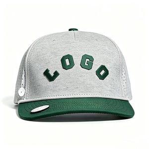 White Green Laser Cut <b>Snapback</b> <b>Cap</b> Custom Logo 6-Panel Unisex Casual Hat Breathable Outdoor Spring Summer - Product Image 2
