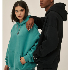 Vente en gros de sweats à capuche en molleton épais pour hommes, coupe oversize, unisexe, avec motif logo, personnalisables - Product Image 6