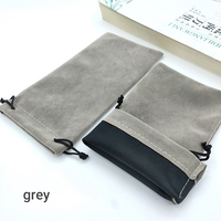 Pochette en tissu velours doux imprimé personnalisé, anti-rayures, portable, avec cordon de serrage, pour lunettes de lecture