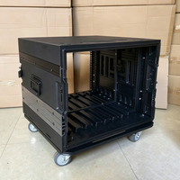 Armoire de rangement pour équipement de scène de 52 cm de profondeur, boîte d'amplificateur 8/12/14/16U, boîte à microphones, chariot à roulettes, étanche et durable