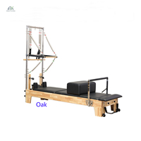 Torre Reformer de Pilates de Madera de Roble Versátil, Equipo Multifuncional para Espacios Pequeños de Estudios de Fitness y Boutiques, Reformer de Pilates