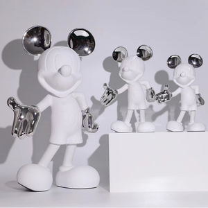 Vente en gros de sculptures d'art <span class=keywords><strong>pop</strong></span>, statue de souris, <span class=keywords><strong>Mickey</strong></span> <span class=keywords><strong>Mouse</strong></span>, sculpture de dessin animé plaquée, résine électro-plaquée pour la décoration intérieure - Product Image 6