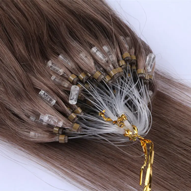 Double Weft Hair Extensions Micro Loop Ring Hair Extensions