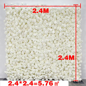 푸른 천 수국 인공 꽃 벽 결혼식 발렌타인 데이 어머니의 날 부활절 장식 배경 오래 지속되는 소품 세트 - Product Image 6
