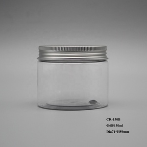 Nhỏ Rỗng 6 Oz 68/400 Miệng Rộng PET Nhựa Mỹ Phẩm Beauty Chai Và Vòng Rõ Ràng Phẳng Kem Container Với Vít Top Cap - Product Image 5