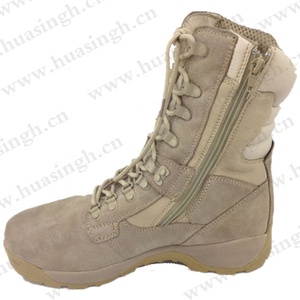 ZH, Arabia Area รองเท้าบูทหนังยุทธวิธีสำหรับผู้ชาย,รองเท้าบูทหนังกันกระแทก EVA + พื้นรองเท้ายางรองเท้าต่อสู้ HSM074 - Product Image 1