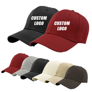 Casquettes de baseball ajustées en coton uni de haute qualité, 6 panneaux, couleur unie, style sportif, avec boucle en cuivre doré pour hommes - Product Image 1