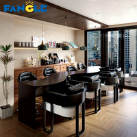 Nouveaux produits Table de manucure incurvée exclusive Salon de beauté lumière luxe professionnel ongles technicien Tables à ongles