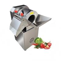 Commerciële roestvrijstalen gemotoriseerde groente- en fruit snijmachine, verstelbare dikte, 750W vermogen, multifunctioneel, geschikt voor bananen