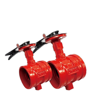 Vanne papillon manuelle en fonte ductile de haute qualité à commande par poignée, type à pince, pour contrôle d'eau et d'incendie, prix usine
