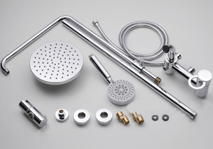 KD-06S Grace accessoires de quincaillerie de salle de bain ensemble de <span class=keywords><strong>douche</strong></span> mural en acier inoxydable salle de bain forme ronde pluie automne haut <span class=keywords><strong>douche</strong></span> - Product Image 6