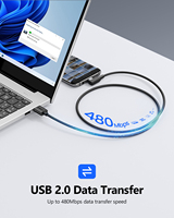 Câble de charge rapide USB-C SUNGUY 18W, câble de données, câble de charge USB vers Micro-B, chargeur de type C pour téléphone portable, batterie externe