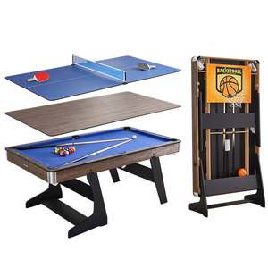<span class=keywords><strong>Mesa</strong></span> de Juego Multifuncional 4 en 1 con <span class=keywords><strong>Mesa</strong></span> de Billar Plegable, <span class=keywords><strong>Ping</strong></span> <span class=keywords><strong>Pong</strong></span>, <span class=keywords><strong>Comedor</strong></span> y Baloncesto, Modelo TP-6004B, Gran Oferta 2025 - Product Image 1