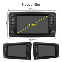 Lecteur multimédia MP5 Android 8 pouces avec GPS, Carplay, lecteur de cassette, prise en charge du CD, 3G, 4G, USB, carte SD pour Mercedes-Benz W164