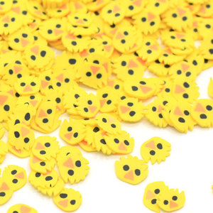 500 grammes de paillettes en argile polymère souple <span class=keywords><strong>jaune</strong></span>, en forme de poussins, pour loisirs créatifs, accessoires de nail art, décorations pour slime - Product Image 5