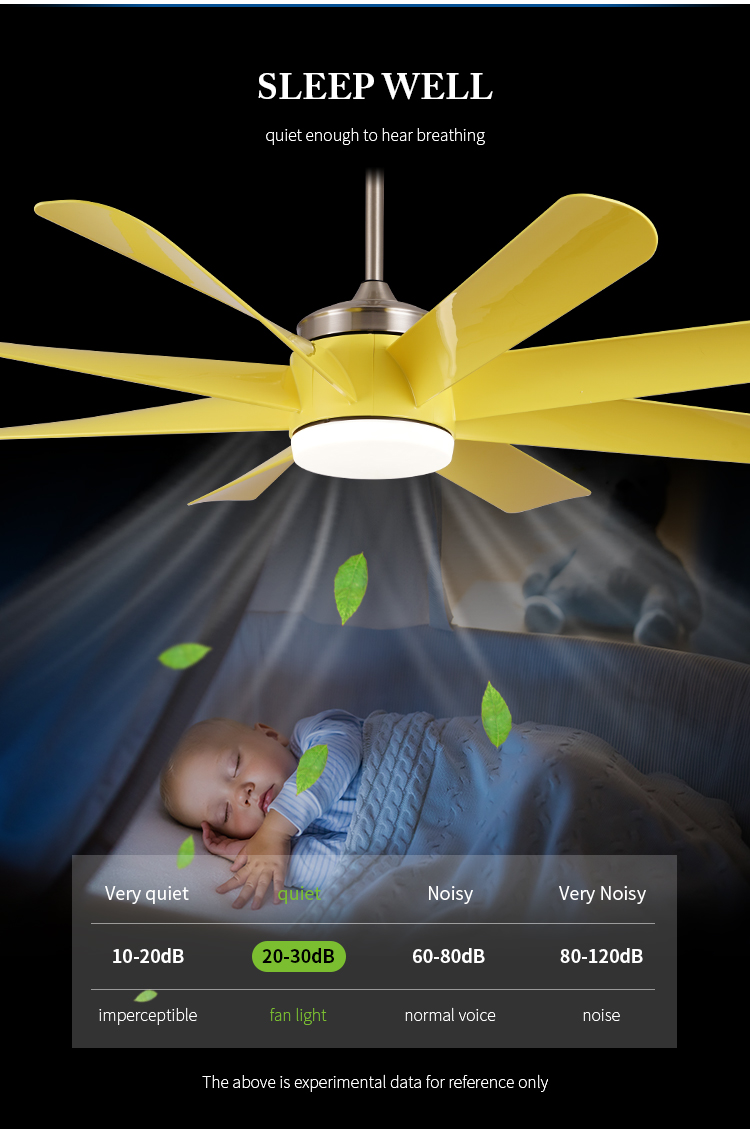 Breeze.Lux Modern ceiling fan with abs dc fan blade remote control hotel 65 inch decorative ceiling fan with LED light