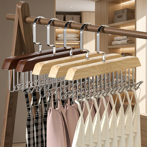 Mucit Home Multifunctional Wooden 8-Hook Bra Scarf Tie Belt Bag <b>Hanger</b> (1 Piece)-Inventor Home - Product Image 3