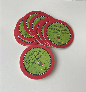 Sous-verre rond ou carré en papier absorbant, dessous de verre pour boisson au café, tapis en papier Design en carton, sous-verre à bière avec impression des deux couleurs - Product Image 3