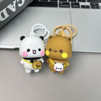 Vente en gros de nouveaux porte-clés Bubu et Dudu, porte-clés Lucu Osos, jouet en peluche luxueux et mignon, couple de pandas, porte-clés Bubu Dudu pour sacs