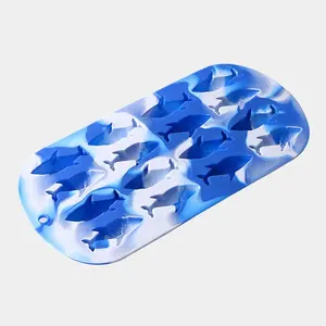 Molde para hielo 3D con forma de tiburón, bandeja para hacer hielo, molde de fácil desmoldeo para cócteles, whisky, bebidas, nevera, cocina, cafetería, camping - Product Image 5