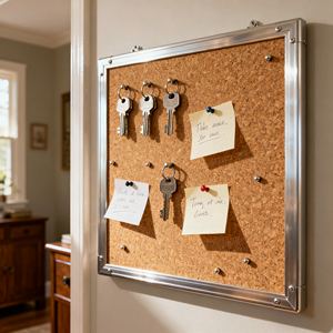 Tablero <span class=keywords><strong>de</strong></span> Corcho para Pared, para el Hogar y la Oficina, Tablón <span class=keywords><strong>de</strong></span> <span class=keywords><strong>Anuncios</strong></span> con Marco <span class=keywords><strong>de</strong></span> Aluminio para el Aula - Product Image 4