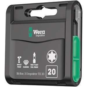 Wera-ชุดดอกสว่าน Torx impaktor 05057775001 (15ชิ้น) -เม็ดมีด4013288187888 EAN สำหรับการขันสกรูชุดบิต - Product Image 1