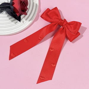 Jepit Rambut Pita Merah Bentuk Hati Valentine GENYA Terbaru untuk Wanita, Jepit Rambut Cantik dan Manis untuk Wanita, Aksesoris Rambut Fashion - Product Image 6