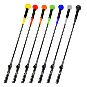 Bastón de práctica para entrenamiento de swing de golf con cabezal de plástico y agarre de goma, hasta 44 pulgadas de longitud, diseño ambidiestro para entrenamiento - Product Image 2