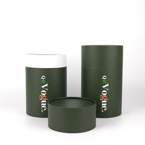 Boîte d'emballage cylindrique en carton kraft recyclable pour chocolat, design personnalisé, tube en papier pour protéines en poudre et collagène - Product Image 1