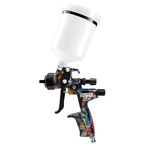 <span class=keywords><strong>Pistolet</strong></span> à peinture <span class=keywords><strong>pneumatique</strong></span> Sutu 5800 avec buse en acier inoxydable de 1,3/1,7 mm et pot sans rinçage pour la peinture automobile et de meubles - Product Image 4