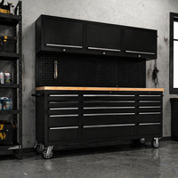 Chariot d'atelier mobile personnalisé avec tiroirs, armoire à outils en acier verrouillable de 72 pouces pour garage