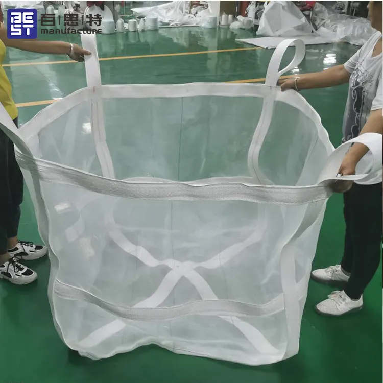Vented breathable Bulk Bag Big bags Ventilated Mesh jumbo bag for firewood loading 1000kg 1500kg