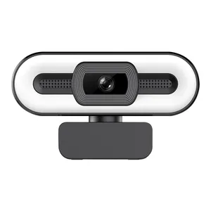 razer 4k webcam Suppliers-Razer-cámara web de Streaming Kiyo, 1080p, 30 FPS/720p, 60 FPS, luz de anillo con brillo ajustable, micrófono incorporado, avanzada