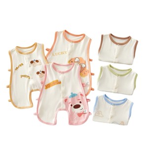 Body de Verano Delgado para Bebé, Chaleco sin Mangas de Algodón, Mameluco Unisex para Recién Nacido con Diseño Calado para Niños y Niñas - Product Image 5