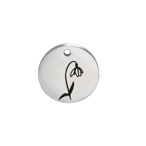 Colgante de Flor de Acero Inoxidable, Diseño Clásico de Planta, Accesorio de Joyería Unisex - Product Image 1