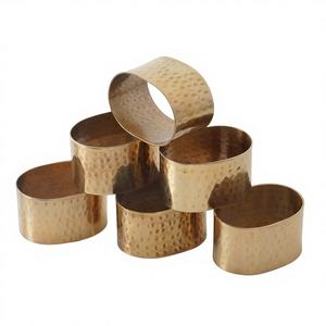 Anillo para Servilletas de Latón Ecológico de Alta Calidad con Opciones Personalizables y Diseño Clásico Moderno para Uso en Mesas de Boda - Product Image 1