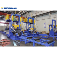 Ligne de production de soudage automatique Zhouxiang T/I/H Beam avec machine de découpe de métal pour le soudage de profilés H