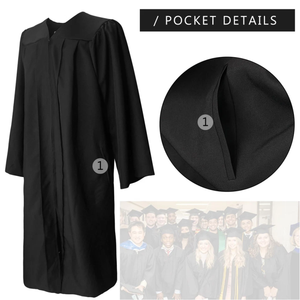 <span class=keywords><strong>2025</strong></span> dành cho người lớn màu đen mờ Đại học tốt nghiệp áo choàng cap với tua & năm quyến rũ - Product Image 3