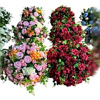 Boules de fleurs artificielles en soie rose, centres de table décoratifs modernes de haute qualité pour mariages et événements, personnalisables en gros
