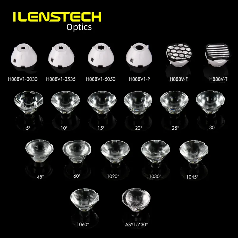 Clear Lens Optics Wide Beam Angle 60 Degree Led Lens For Wall Washer Lighting / Secondary Optics