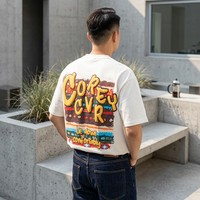 T-shirt Cbydo personnalisé en coton 100% avec impression en relief 3D, coupe classique, manches courtes pour homme, impression sérigraphique de haute qualité