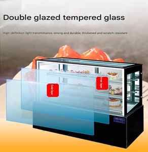 1.8m armoire de boulangerie à température unique double porte refroidissement par air refroidisseur de pâtisserie et vitrine de crème glacée congélateur vitrine de gâteau - Product Image 6