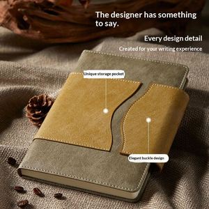Carnet A5 en cuir PU rigide, 120 feuilles, pour organisation personnelle, écologique, haute qualité, avec boucle magnétique, idéal pour les affaires - Product Image 2