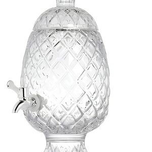 Jarra de cóctel de piña de cristal con grifo de latón de 1.5L, diseño tropical hecho a mano, apta para lavavajillas - Product Image 4