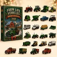 Calendrier de l'Avent MultiType : Boîte Mystère de 24 Véhicules Ferroviaires – Modèles Miniatures de Locomotives à Vapeur, Trams et Métros – Cadeau Surprise
