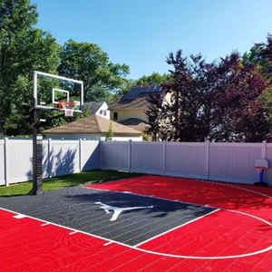 Outdoor Half Basketbalveld Modulaire In Elkaar Grijpende Kunstgrasvloeren Voor Mini-Banen In De Achtertuin - Product Image 5